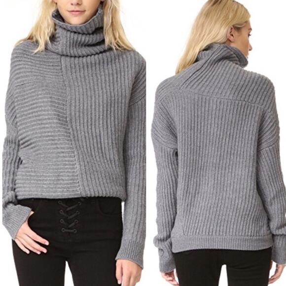 Ministry of Style Wool Blend Drape Knit Sweater Size 2 - Picture 2 of 7